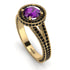 Milgrain Round Amethyst Engagement Ring - Payton No. 307