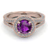 Milgrain Round Amethyst Engagement Ring - Payton No. 302 image 2