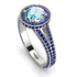 Milgrain Round Aquamarine Engagement Ring - Payton No. 415