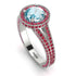 Milgrain Round Aquamarine Engagement Ring - Payton No. 412 image 3