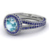 Milgrain Round Aquamarine Engagement Ring - Payton No. 415 image 1