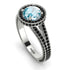Milgrain Round Aquamarine Engagement Ring - Payton No. 409 image 3
