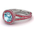 Milgrain Round Aquamarine Engagement Ring - Payton No. 412 image 1