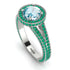 Milgrain Round Aquamarine Engagement Ring - Payton No. 406 image 3