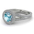 Milgrain Round Aquamarine Engagement Ring - Payton No. 403