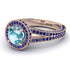 Milgrain Round Aquamarine Engagement Ring - Payton No. 414 image 1