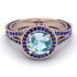 Milgrain Round Aquamarine Engagement Ring - Payton No. 414 image 2