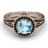 Milgrain Round Aquamarine Engagement Ring - Payton No. 408 image 2