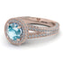 Milgrain Round Aquamarine Engagement Ring - Payton No. 402