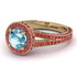 Milgrain Round Aquamarine Engagement Ring - Payton No. 410 image 1