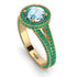 Milgrain Round Aquamarine Engagement Ring - Payton No. 404 image 3