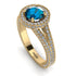Milgrain Round Blue Topaz Engagement Ring - Payton No. 501