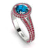 Milgrain Round Blue Topaz Engagement Ring - Payton No. 512 image 3