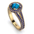Milgrain Round Blue Topaz Engagement Ring - Payton No. 513