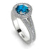 Milgrain Round Blue Topaz Engagement Ring - Payton No. 503 image 3