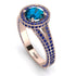 Milgrain Round Blue Topaz Engagement Ring - Payton No. 514