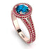 Milgrain Round Blue Topaz Engagement Ring - Payton No. 511 image 3