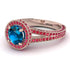 Milgrain Round Blue Topaz Engagement Ring - Payton No. 511