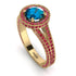 Milgrain Round Blue Topaz Engagement Ring - Payton No. 510