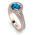 Milgrain Round Blue Topaz Engagement Ring - Payton No. 502