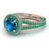 Milgrain Round Blue Topaz Engagement Ring - Payton No. 505 image 1