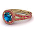 Milgrain Round Blue Topaz Engagement Ring - Payton No. 510 image 1
