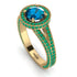 Milgrain Round Blue Topaz Engagement Ring - Payton No. 504 image 3
