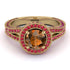Milgrain Round Brown Diamond Engagement Ring - Payton No. 1110