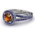 Milgrain Round Brown Diamond Engagement Ring - Payton No. 1115