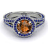 Milgrain Round Brown Diamond Engagement Ring - Payton No. 1115