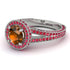Milgrain Round Brown Diamond Engagement Ring - Payton No. 1112
