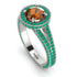 Milgrain Round Brown Diamond Engagement Ring - Payton No. 1106