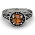 Milgrain Round Brown Diamond Engagement Ring - Payton No. 1109