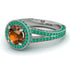 Milgrain Round Brown Diamond Engagement Ring - Payton No. 1106