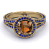 Milgrain Round Brown Diamond Engagement Ring - Payton No. 1113 image 3