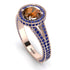 Milgrain Round Brown Diamond Engagement Ring - Payton No. 1114