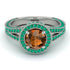 Milgrain Round Brown Diamond Engagement Ring - Payton No. 1106