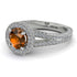 Milgrain Round Brown Diamond Engagement Ring - Payton No. 1103 image 1