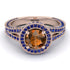 Milgrain Round Brown Diamond Engagement Ring - Payton No. 1114 image 2