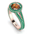Milgrain Round Brown Diamond Engagement Ring - Payton No. 1105 image 3