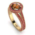 Milgrain Round Brown Diamond Engagement Ring - Payton No. 1110
