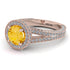 Milgrain Round Citrine Engagement Ring - Payton No. 602 image 1