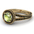 Milgrain Round Peridot Engagement Ring - Payton No. 707 image 1