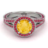 Milgrain Round Citrine Engagement Ring - Payton No. 612 image 3