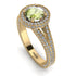 Milgrain Round Peridot Engagement Ring - Payton No. 701