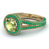 Milgrain Round Peridot Engagement Ring - Payton No. 704