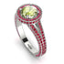 Milgrain Round Peridot Engagement Ring - Payton No. 712