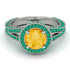Milgrain Round Citrine Engagement Ring - Payton No. 606 image 3