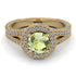 Milgrain Round Peridot Engagement Ring - Payton No. 701 image 2