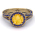 Milgrain Round Citrine Engagement Ring - Payton No. 613
